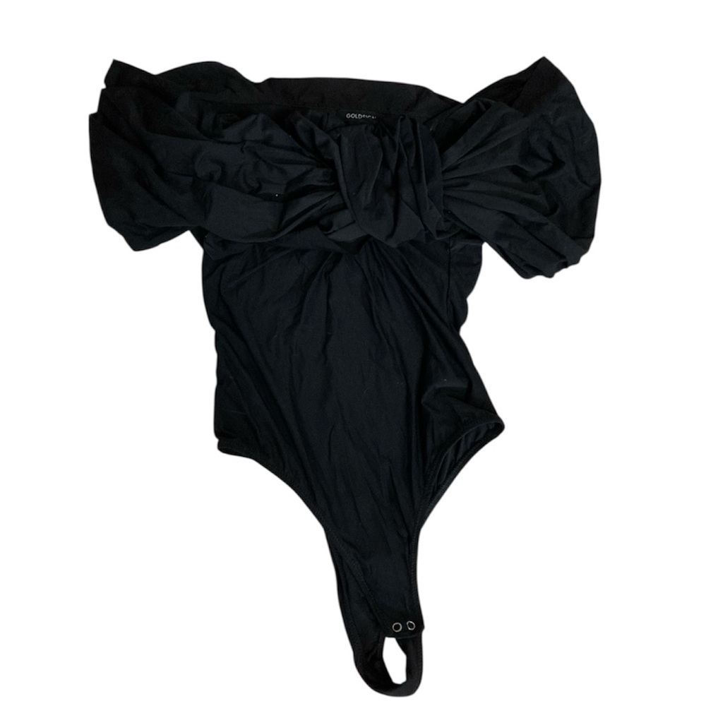 GOLDSIGN The Odette Off the Shoulder Twist Front Ruched Bodysuit - Picture 3 of 7